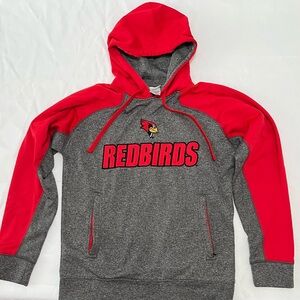 Unisex Illinois State University (ISU) Red and Gray Redbirds Hoodie